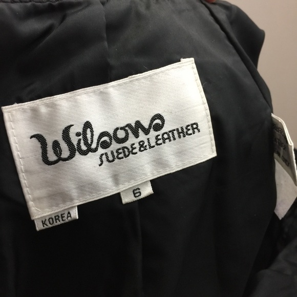 VINTAGE Wilson's Leather Black High Waisted Skirt - Picture 6 of 8